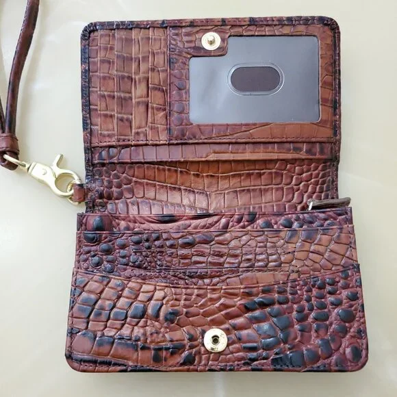 Brahmin Debra Wallet Wristlet in Classic Pecan Melbourne - Picture 7 of 16